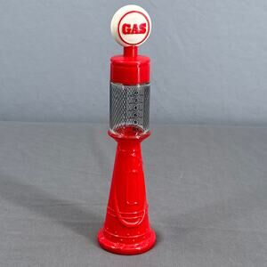 VTG Avon Remember When Gas Pump After Shave Bottle Red Clear 4oz Man Cave Retro